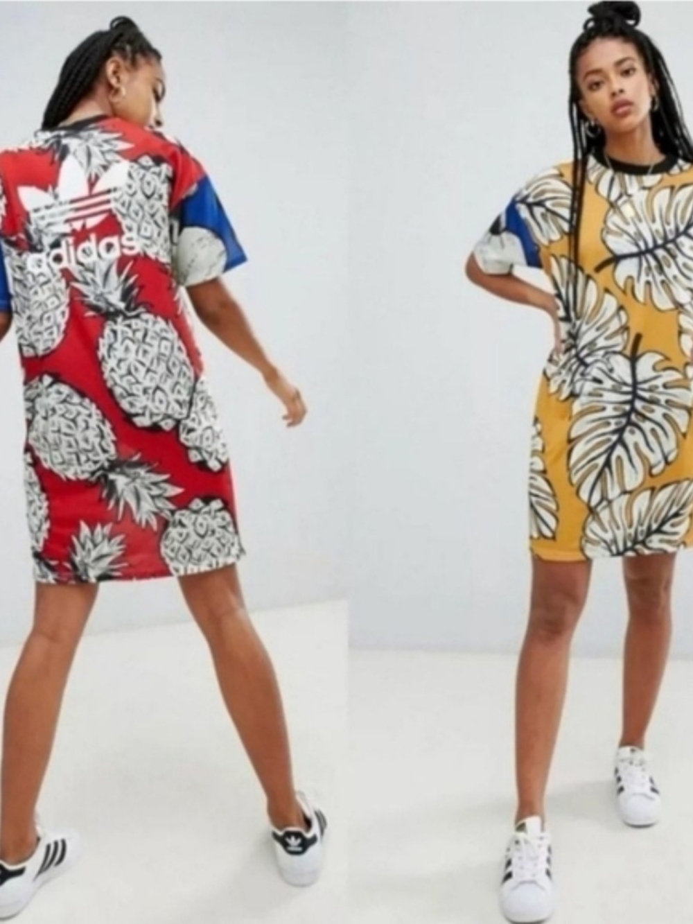 adidas X Farm Rio Tropical Print Midi T-Shirt Dress